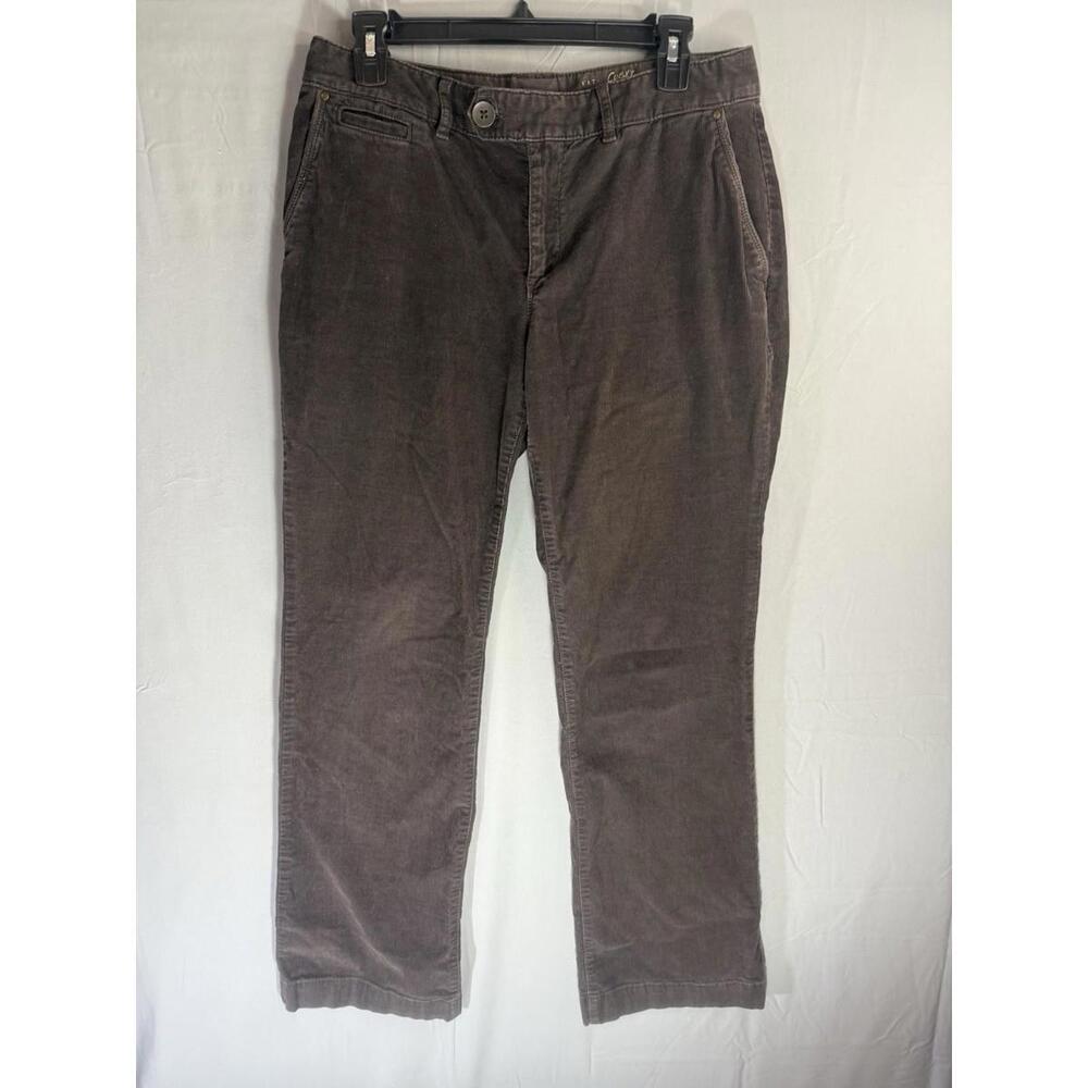 Eddie Bauer Jeans Womens 8 Brown Bootcut Corduroy Slightly Curvy Stretch